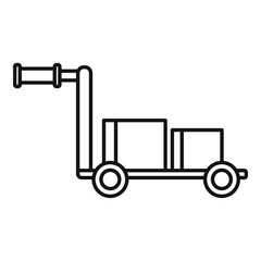 Wall Mural - Warehouse cart icon. Outline warehouse cart vector icon for web design isolated on white background