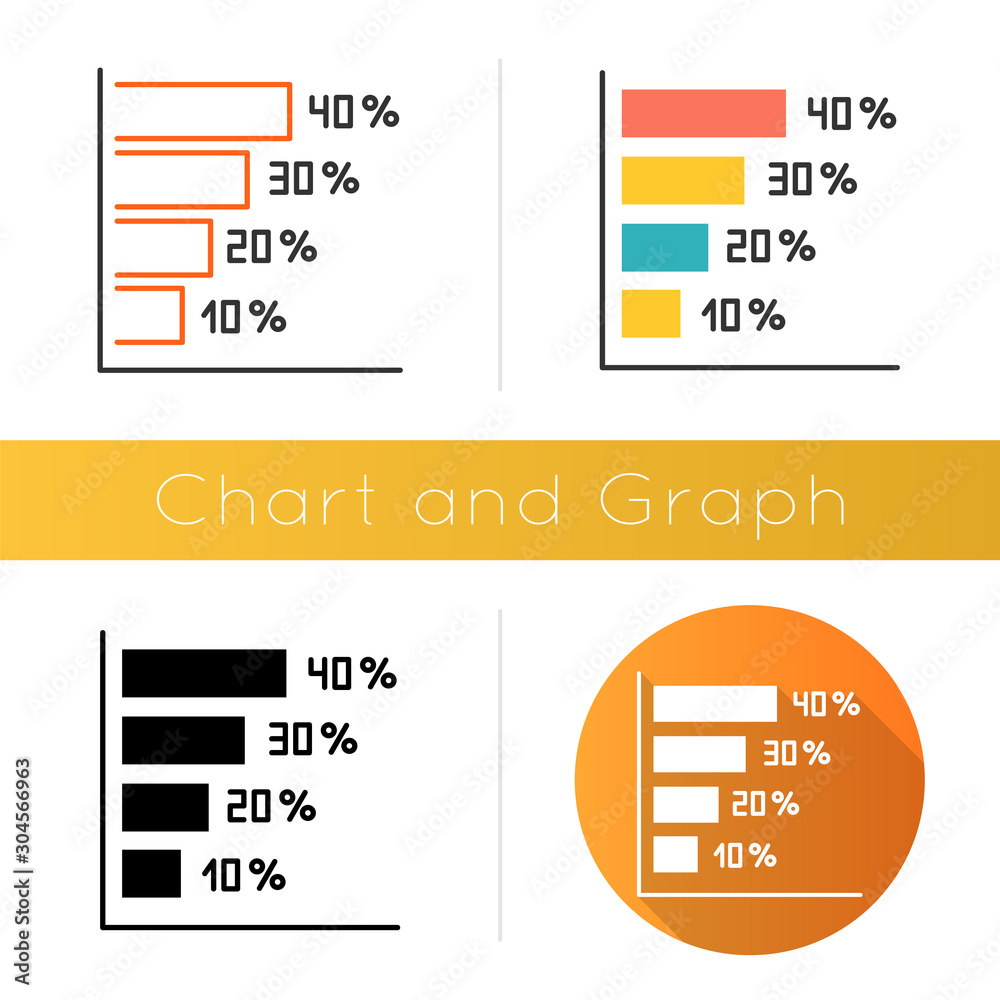 vertical histogram showing increasing interest rate... Vector de Stock Horizontal histogram icon. Rising interest rate chart ...