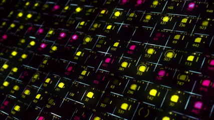 Aufkleber - Futuristic abstract animation of digital market background with commercial data flow. Animation. Global economic data statistics.