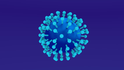 Wall Mural - Virus, colorful virus drawing animation