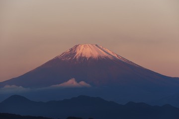 Poster - Mt.Fuji in a late fall / Mt. Fuji is the highest mountain in Japan, and the first snowfall is from late September to early October.