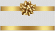 christmas gold bow and ribbon 