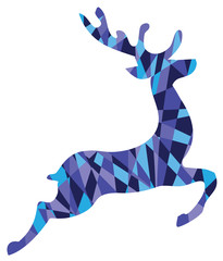 Wall Mural - Vector Mosaic Reindeer