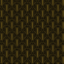 Art Deco Style Seamless Pattern Design. Pattern Tile Is Included In The Swatches Panel.