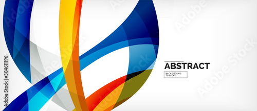 Linear wave web template. Vector illustration bright design. Decorative print...