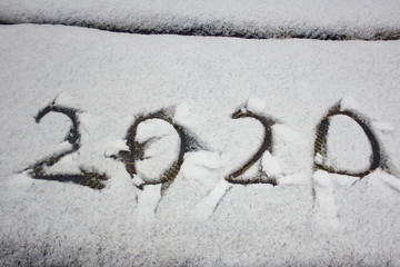 Aufkleber - The text will write on snow, new year, white, the coldness.