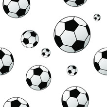Soccer Balls Seamless Pattern