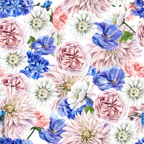 seamless pattern with flowers