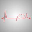 Lifeline. Heart beat. Vector
