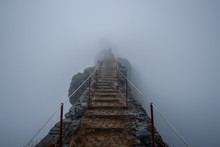 Steps Disappearing In The Fog