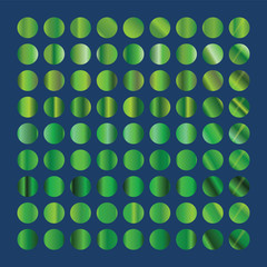 Green circles collection. Green background texture icon seamless pattern