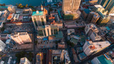 Fototapeta Miasta - aerial view of the haven of peace, city of Dar es Salaam