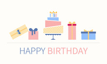 Elegant Modern Happy Birthday Card Design