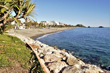 Wall Mural -  landscape of Almuñecar, Granada, Andalusia, Spain, Tropical coast, holidays, Mediterranean sea,