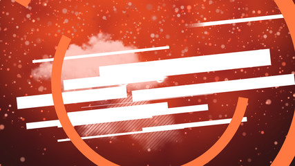 Poster - White clouds, lines and circles with copy space