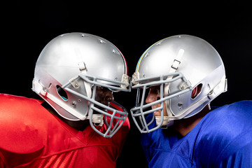 Wall Mural - Two American football players head to head