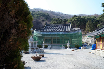 Wall Mural - Mitasa Buddhist Temple of South Korea