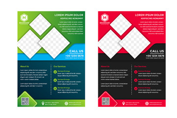 Poster - abstract vector business template set. brochure layout, cover modern design annual report, poster, a