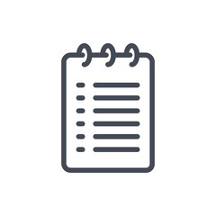 Fototapete - Notebook line icon. Textbook vector outline sign.