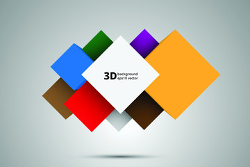 3D background, abstract frame eps10 vector.