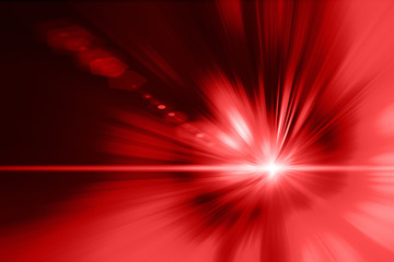 Wall Mural - red light laser flare abstract for background.