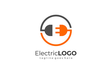 Poster - letter e electricity logo flat vector logo design template element