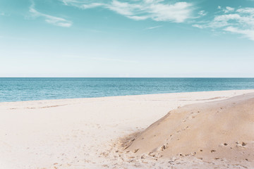 Panorama of a beautiful beach in Monopoli - Puglia (the beach is located at the 