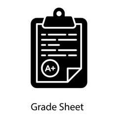 Sticker -  Grade Sheet Vector