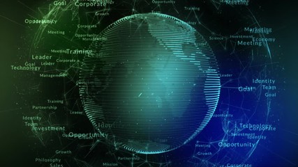 Wall Mural - global network communication connection technology