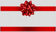red bow and ribbon illustration for christmas and birthday decorations