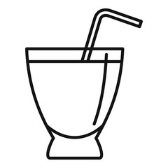 Poster - Bio juice cocktail icon. Outline bio juice cocktail vector icon for web design isolated on white background