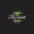 The farmer logo vector, farm badge logo template, Green farmer logo, health farm label