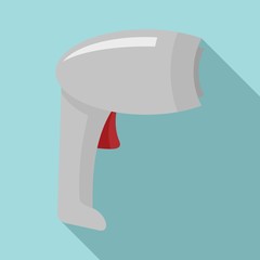 Poster - Hand barcode scanner icon. Flat illustration of hand barcode scanner vector icon for web design