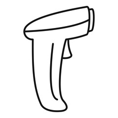 Poster - Warehouse barcode scanner icon. Outline warehouse barcode scanner vector icon for web design isolated on white background