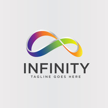 Colorful Infinity Logo Design Template Vector
