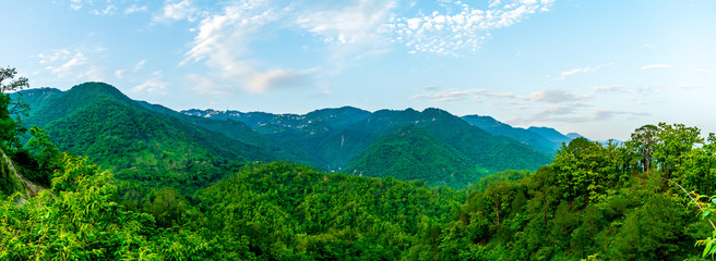 Wall Mural - a panoramic view from landour mussoorie road