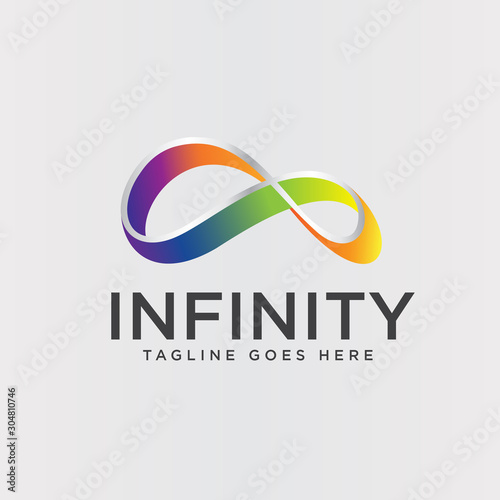 Photographie colorful infinity logo design template vector