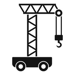 Poster - Wheel crane icon. Simple illustration of wheel crane vector icon for web design isolated on white background