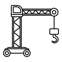 Poster - Capacity crane icon. Outline capacity crane vector icon for web design isolated on white background