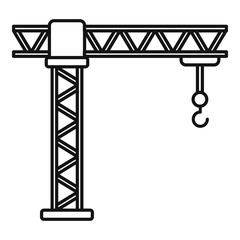 Poster - Load crane icon. Outline load crane vector icon for web design isolated on white background