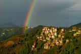 Fototapeta Tęcza - rainbow over the city