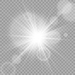 © vikusandra - Glow light effect. Star burst with sparkles.Sun. Vector illustration