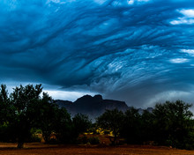 A Storm Approachring The Superstition Mountains 