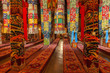 Interior of the main hall in Drepung Monastery near Lhasa, Tibet