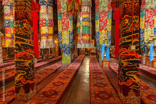 Fotografía Interior of the main hall in Drepung Monastery near Lhasa, Tibet