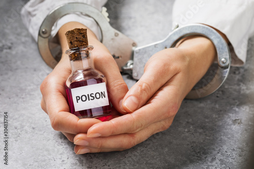 Fotomural The detention of an employee of a chemical laboratory for the illegal production of toxic substances