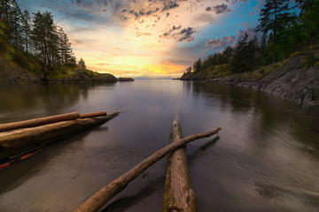 Wall Mural - rural landscapes and skyscapes of southern ontario canada featuring brilliant sky, water reflections