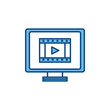 © Stockgiu - computer video button internet line and fill