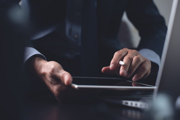 Businessman working in office