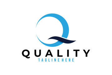 q logo for quality business company vector isolated